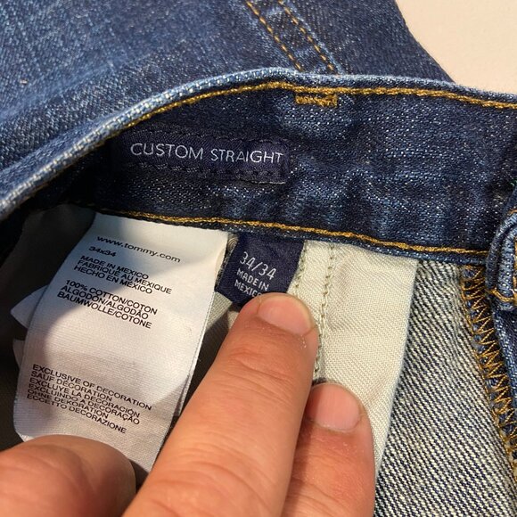 Tommy Hilfiger 1985 Freedom Jeans Mens Blue Denim Straight Leg 34x34 - 521109 - Picture 9 of 12